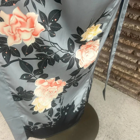 Old Shanghai Vintage Asian Floral Kimono Robe One Size - Picture 5 of 10